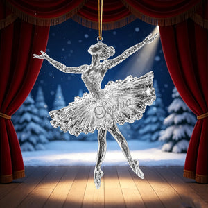 Personalized Ballerina Ornament, Custom Name Ballet Christmas Ornament