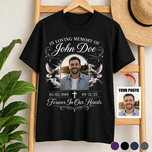 Custom Memorial Photo Shirt, Personalized In Loving Memory T-Shirt