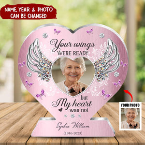 Personalized Memorial Photo Heart Acrylic Plaque My Mind Still Talks To You