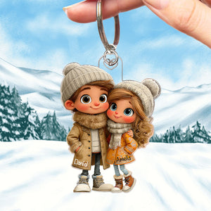 Personalized Cartoon Character Acrylic Keychain with Name