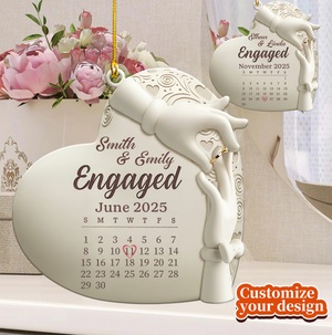 Celebrate Your Special Moment - Personalized Engaged Married Ornament