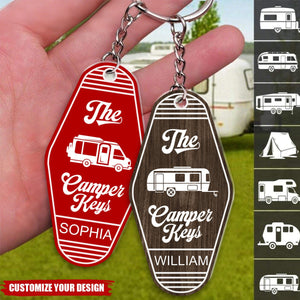 The Camper Key Camping Acrylic Keychain Personalized Gift
