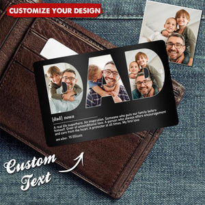 Dad Definition - Personalized Father's Day Father Wallet Insert Card