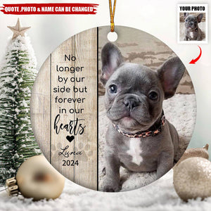 Forever In Our Hearts Personalized Circle Ceramic Ornament