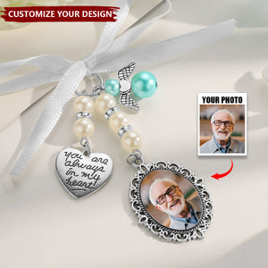 Personalised Wedding Bouquet Memorial Charm With Text & Photo