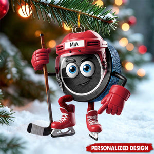 Ice Hockey Personalized Color And Name Personalized Christmas Gift