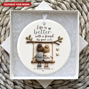 Personalized Best Friend Christmas Ornament, Friendship Holiday Gift