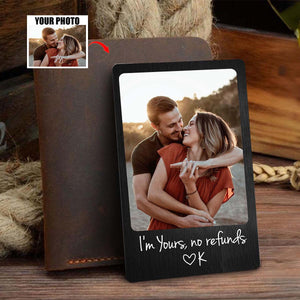 Personalized Photo Metal Wallet Card, Wallet Accessories For Men