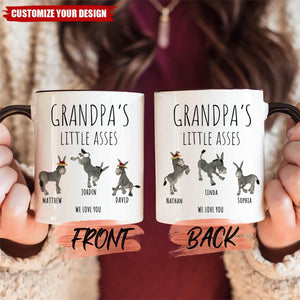 Personalized Dad Funny Mug Gift, Papa's Little Asses, Daddy's Donkeys