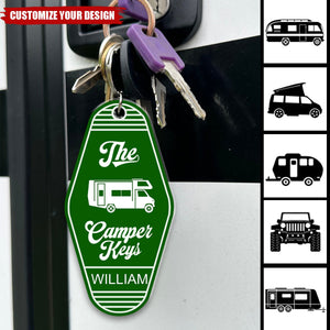 The Camper Key Camping Acrylic Keychain Personalized Gift