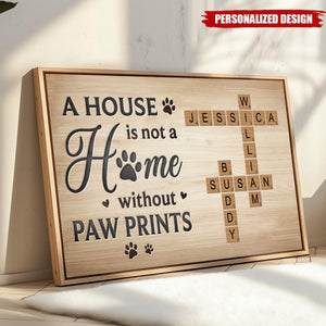 Where Paws Roam, Love Is Always Home - Memorial Personalized Custom Horizontal Poster - Sympathy Gift For Pet Owners