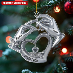 A Love To Cherish Forever - Personalized Acrylic Ornament, Anniversary Christmas Wedding Gifts