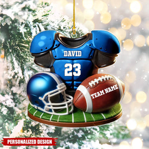 Football Jersey Uniform 3D Effect Personalized Acrylic Ornament