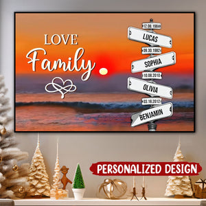 Personalized Custom Love Family Street Lamp Beautiful Scenery Poster