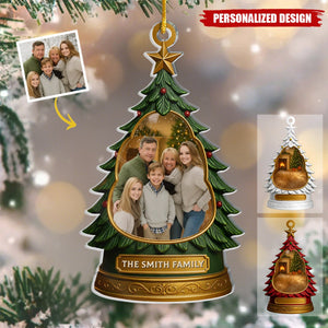 Making Memories By The Tree - Personalized Family Photo Ornament