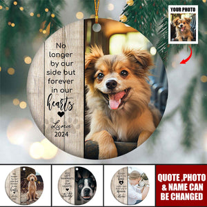 Forever In Our Hearts Personalized Circle Ceramic Ornament