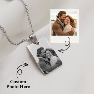 Personalized Custom Photo Necklace Couple Gift, Memorial Gift