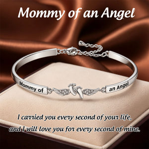 Angel Mom Bracelet Memorial Footprints Baby, Baby Loss Sympathy Gift