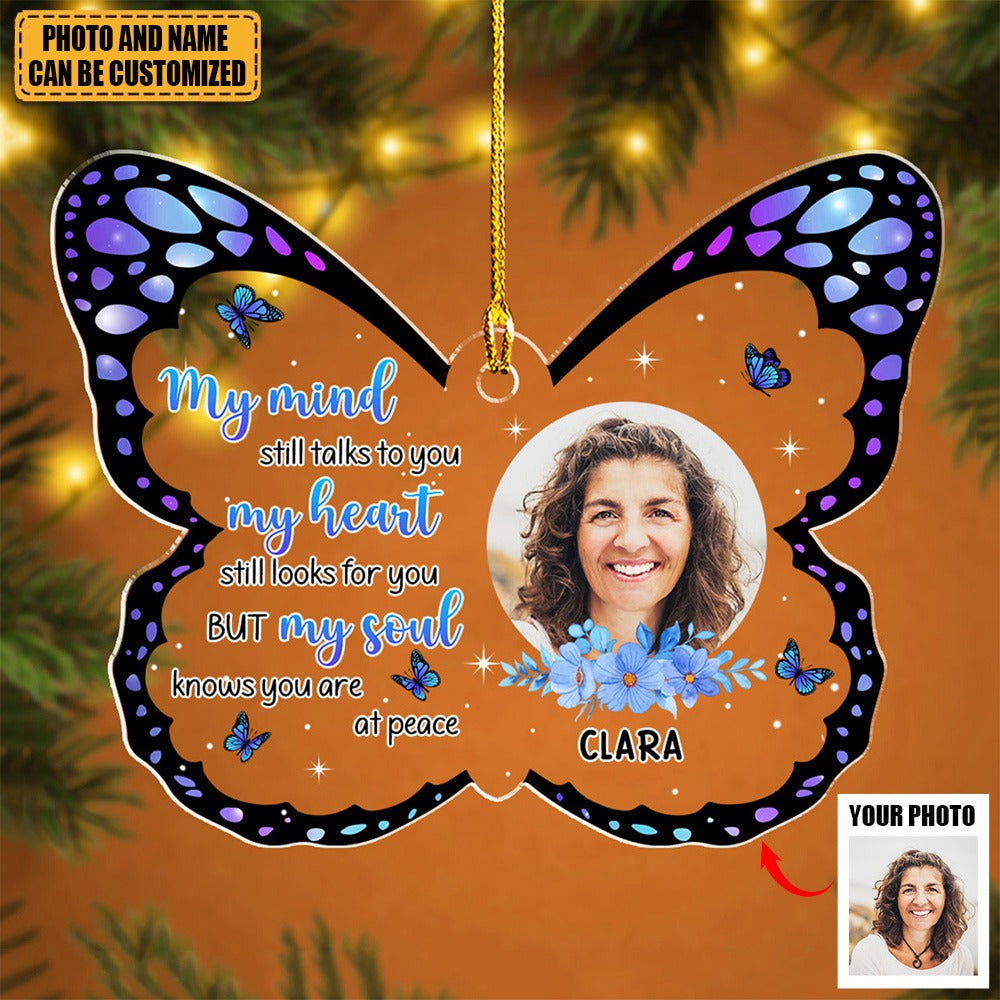 My Mind Still Talks To You - Personalized Acrylic Photo Ornament