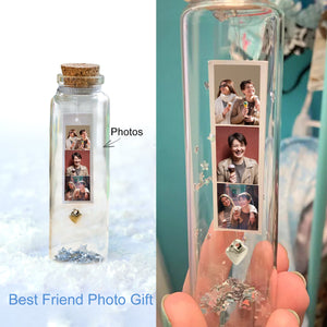 Best Friend Couple Family Photo Gift – Personalised Message in a Bottle