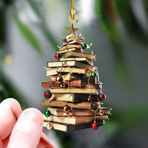 Bookstack Christmas Ornament, Christmas Gifts For Book Lovers