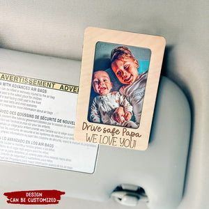 Personalized Picture Frame, Photo Car Visor Clip, Father's Day Gift