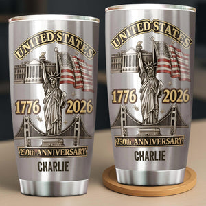 Personalized USA 250th Anniversary Tumbler With Name