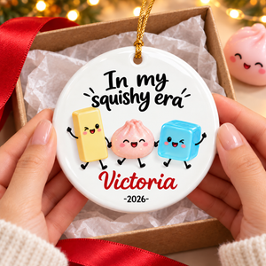 The Year Of Squishies Personalized Ceramic Ornament