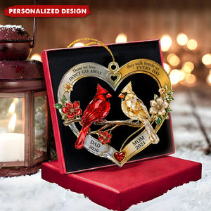 Memorial Cardinal Dad Mom Personalized Christmas Ornament