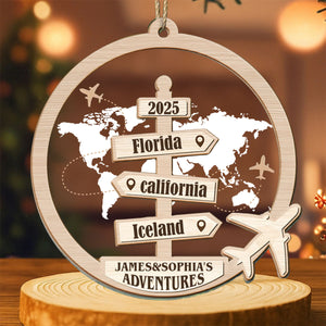 Travel Couple Goal, Destination Of All Year - Personalized Ornament