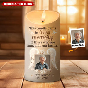 Custom Photo This Candle Shines In Cherished Memory - Personalized LED Candle