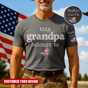 This Grandpa Belongs To Shirt, Personalized Grandpa T Shirt with Kids Names