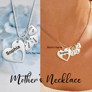 Personalized Heart Charm Necklace, Jewelry Gift for Her
