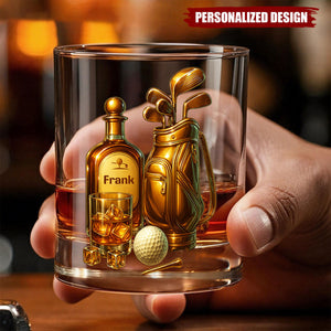 Whiskey & Golf - Personalized Golf Whiskey Glass