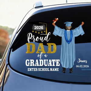 Proud Dad/Mom Of A Graduate-Personalized Car Decal