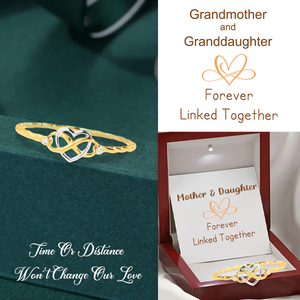 Grandmother Granddaughter Infinity Heart Ring