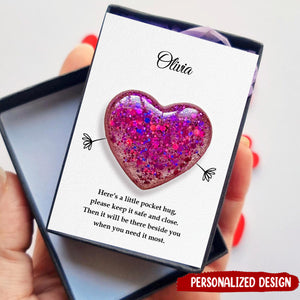 Personalized Pocket Hug And Card, Birthday Gift For Daughter, Son, Friend And More