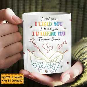 I Met You I Liked You Personalized Couple Mug