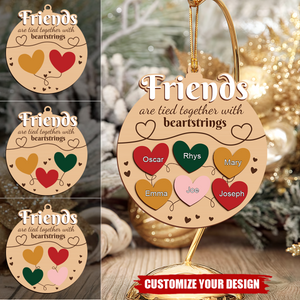 Personalized Friends Heartstrings Christmas Ornament