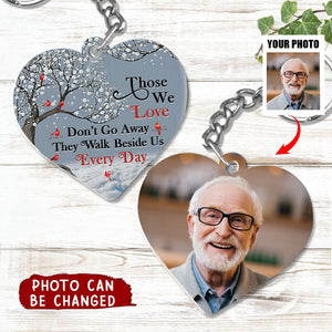 When You Miss Me Hold This Little Heart Personalized Acrylic Keychain