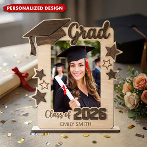Personalized Graduation Photo Frame Plaque, Class of 2026