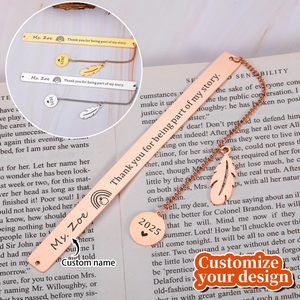 Thank you for being part of my story - Personalized Bookmark, Gift for teacher