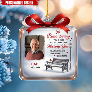Cardinals Winter Memorial - Personalized Custom Acrylic Ornament