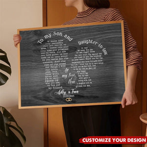 Personalized Daughter And Son In Law Wedding Gift, Custom Poster