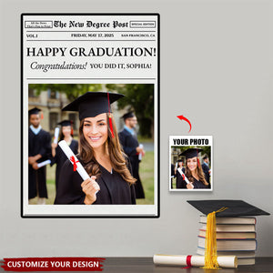 Graduation Gifts The New Degree Post Personalized Horizontal Poster
