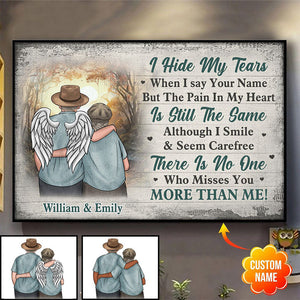 There Is No One, Who Misses You More Than Me - Memorial Personalized Custom Horizontal Poster