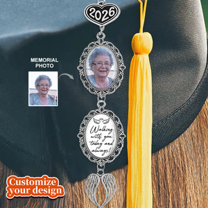 Walking With You - Custom 2026 Graduation Tassel Photo Charm