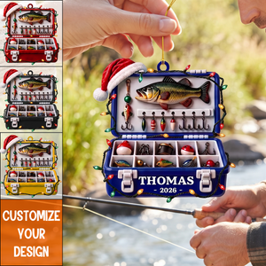 Personalized Fishing Tackle Box Fishing Lovers Ornament