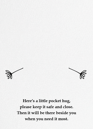 Personalized Pocket Hug And Card, Birthday Gift For Daughter, Son, Friend And More