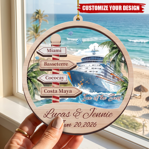 Personalized Cruise Christmas Ornament β Cruise Ship Vacation Keepsake Gift